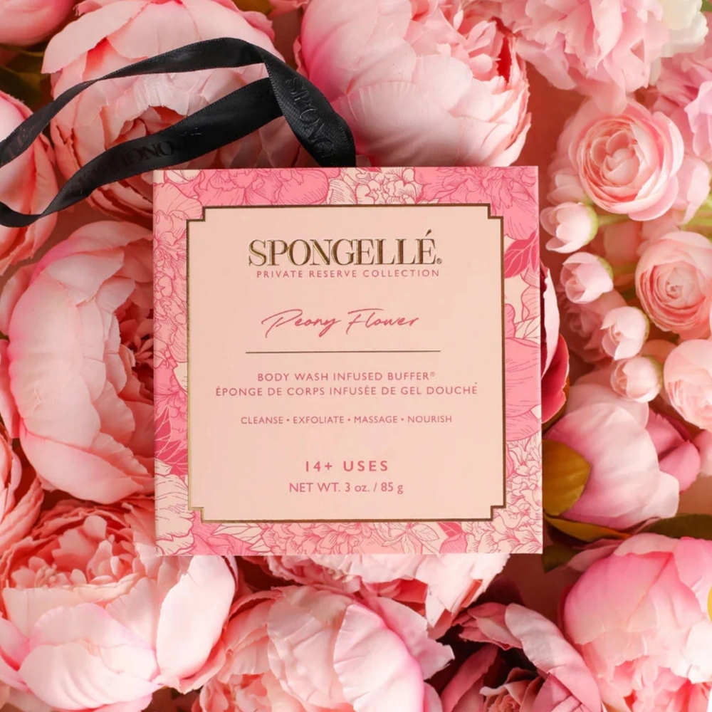 Spongelle' Private Reserve Collection Peony Flower Body Wash Infused Buffer